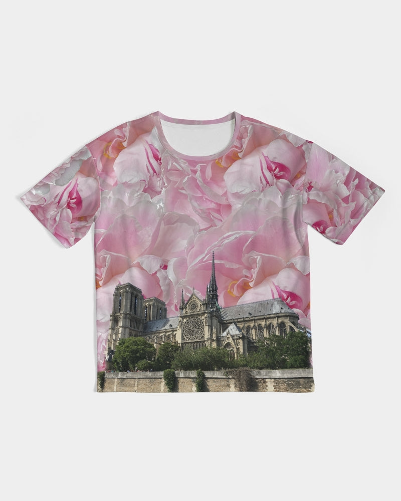 Peony Men's All-Over Print Premium Heavyweight Tee