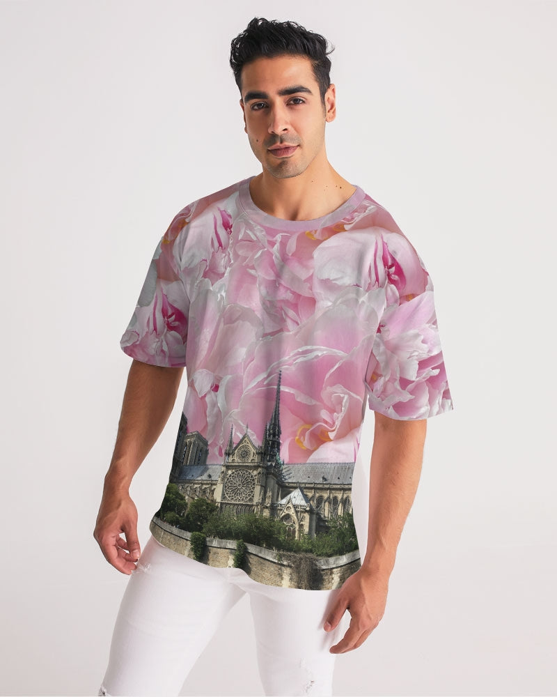 Peony Men's All-Over Print Premium Heavyweight Tee