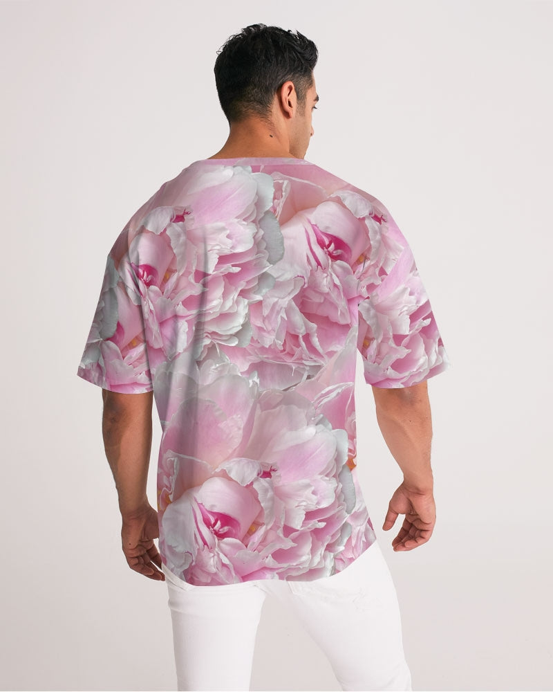 Peony Men's All-Over Print Premium Heavyweight Tee