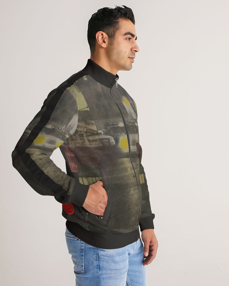 High Voltage Men's Stripe-Sleeve Track Jacket
