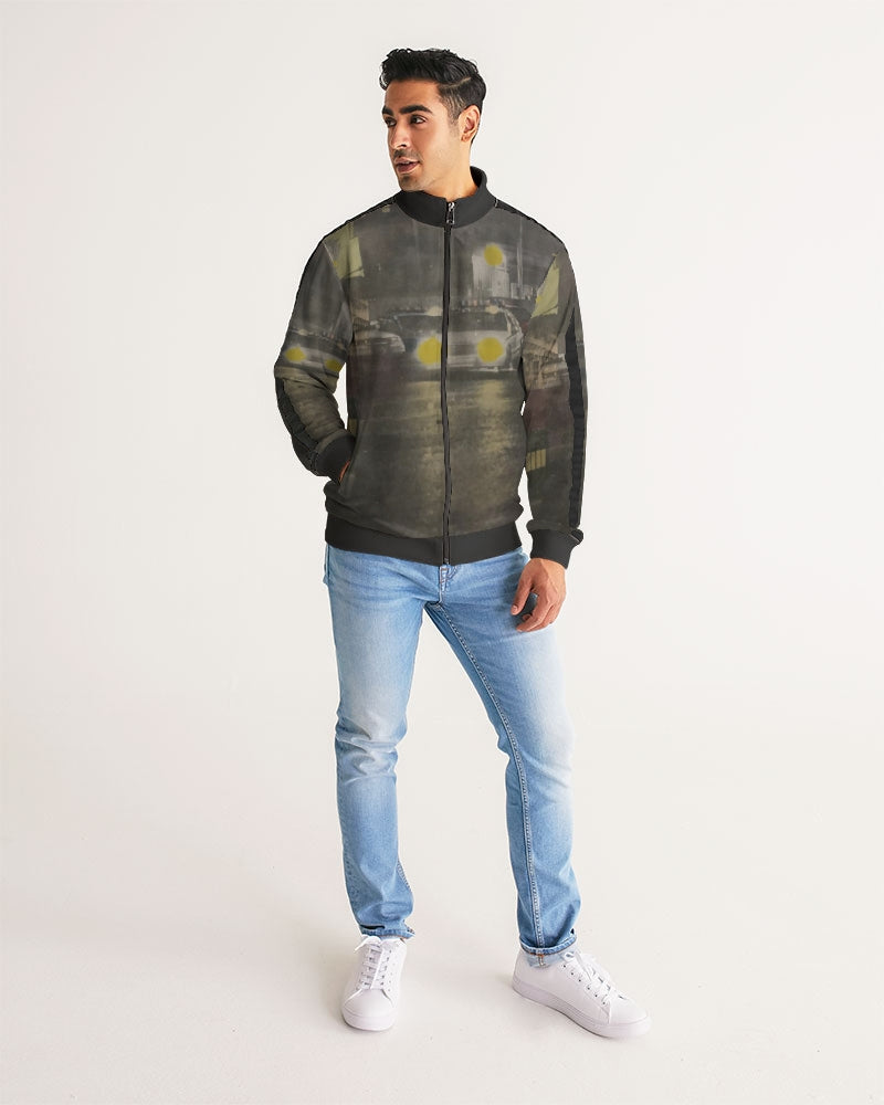 High Voltage Men's Stripe-Sleeve Track Jacket