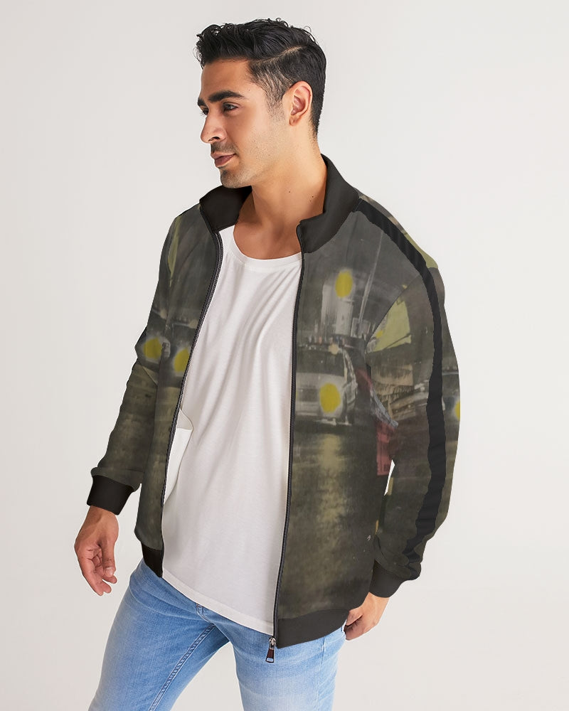 High Voltage Men's Stripe-Sleeve Track Jacket