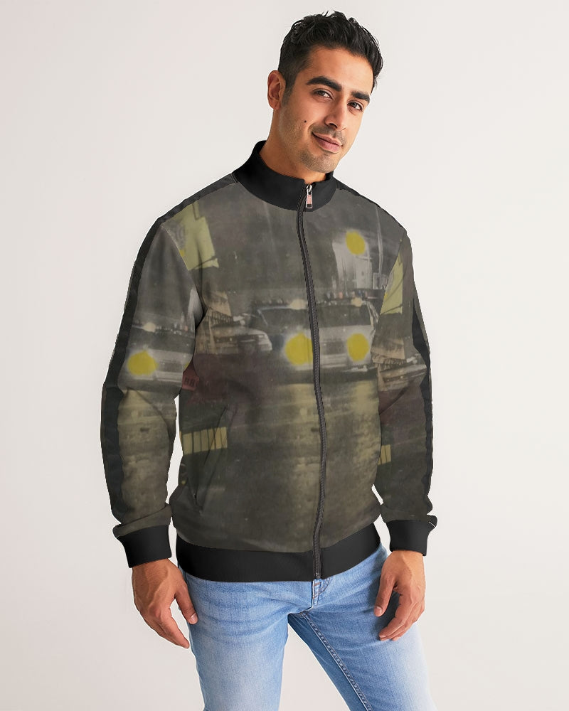 High Voltage Men's Stripe-Sleeve Track Jacket