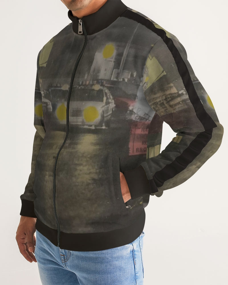 High Voltage Men's Stripe-Sleeve Track Jacket